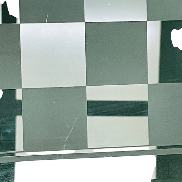 Pavilion Glass Chess Board With Checkerboard Design Black an Clear 15" x 15" - Picture 8 of 10